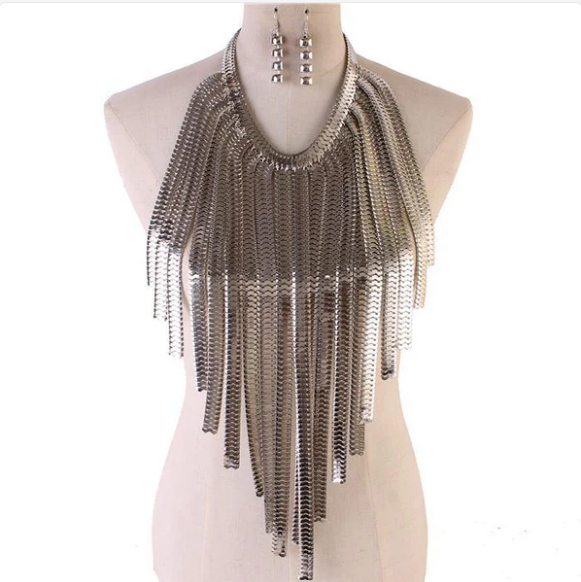Silver Metallic Necklace