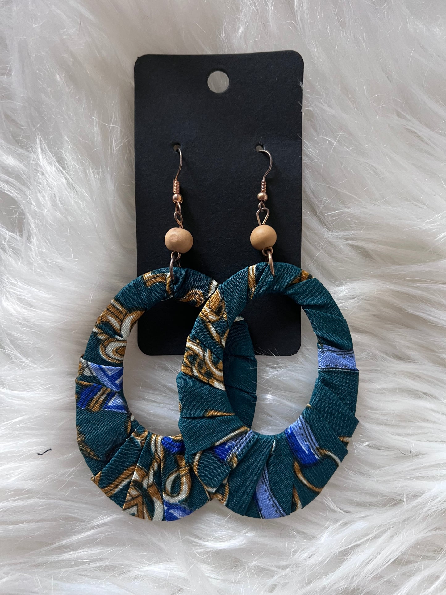 Hunter Fabric Wrapped Earrings
