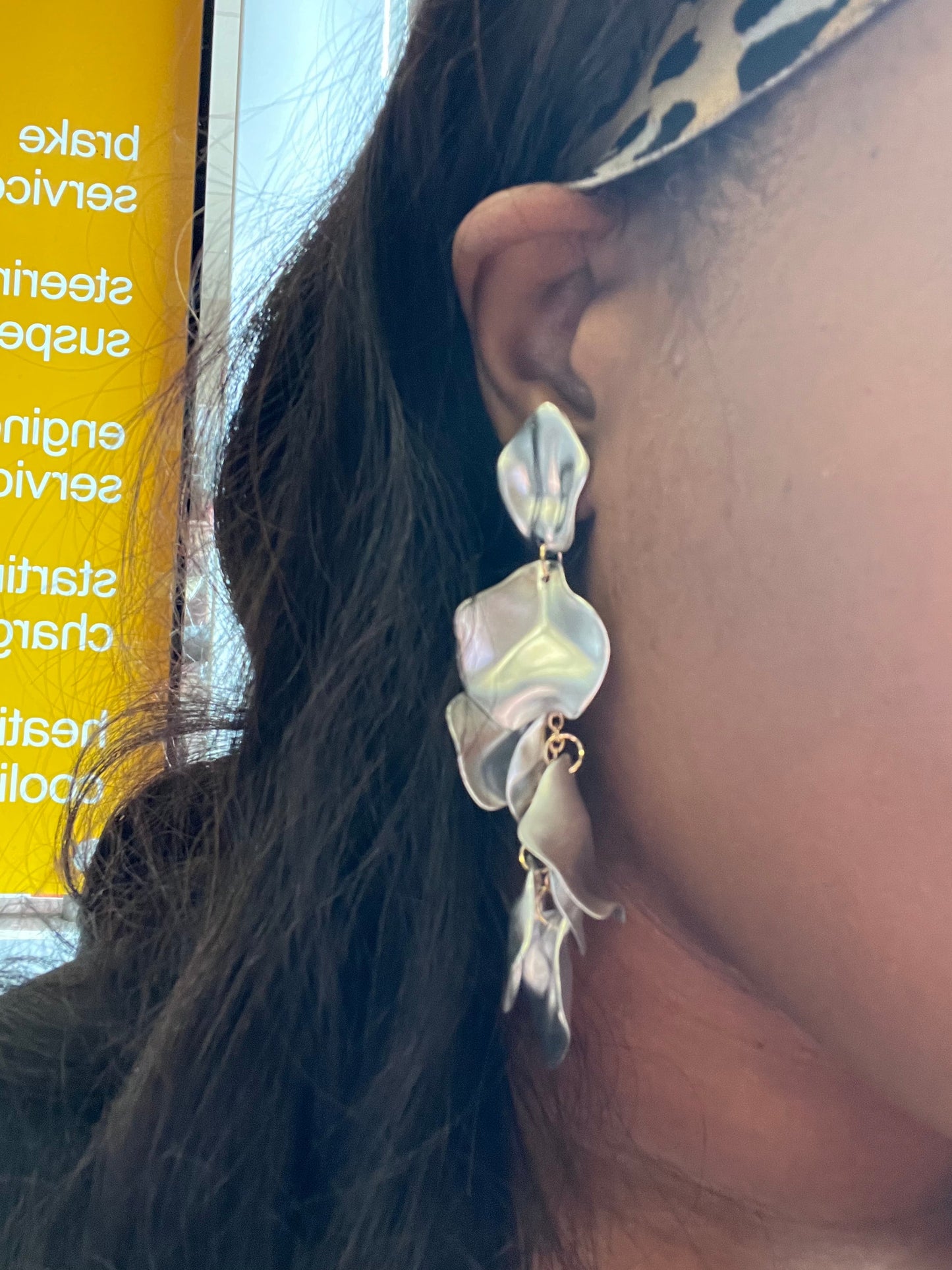 Gold Dancing Petal Earrings