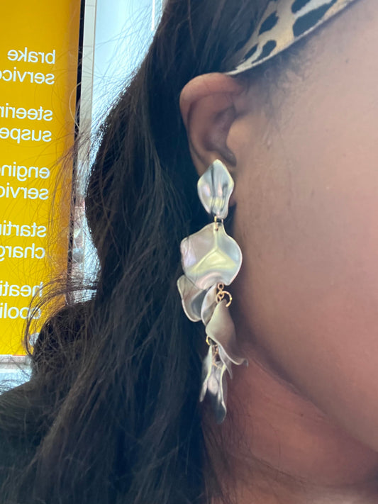 Gold Dancing Petal Earrings