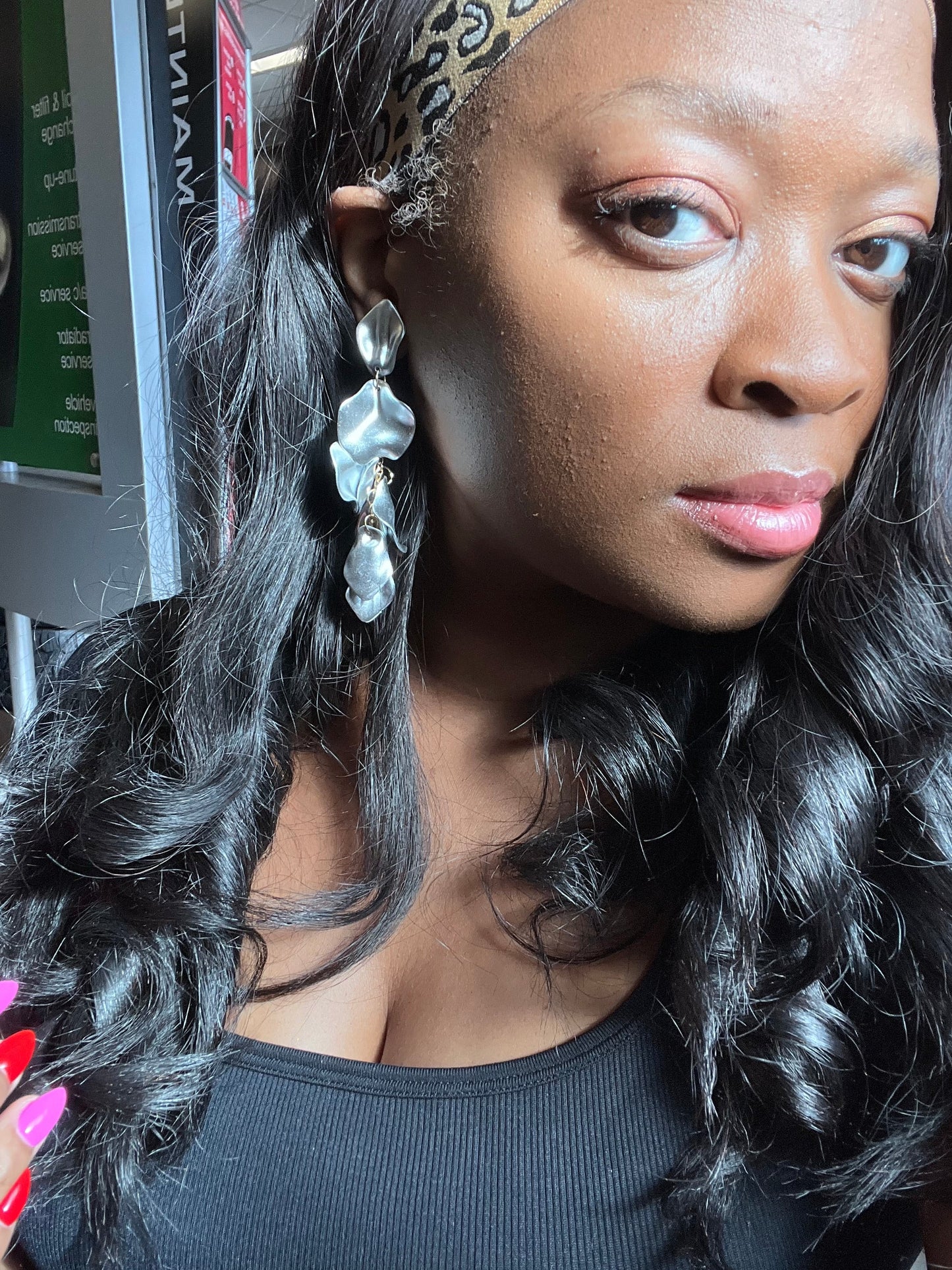 Gold Dancing Petal Earrings