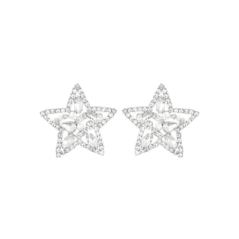 Silver Star Stud Earrings