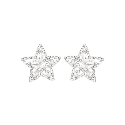 Silver Star Stud Earrings