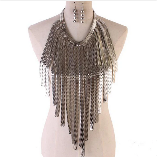 Silver Metallic Necklace